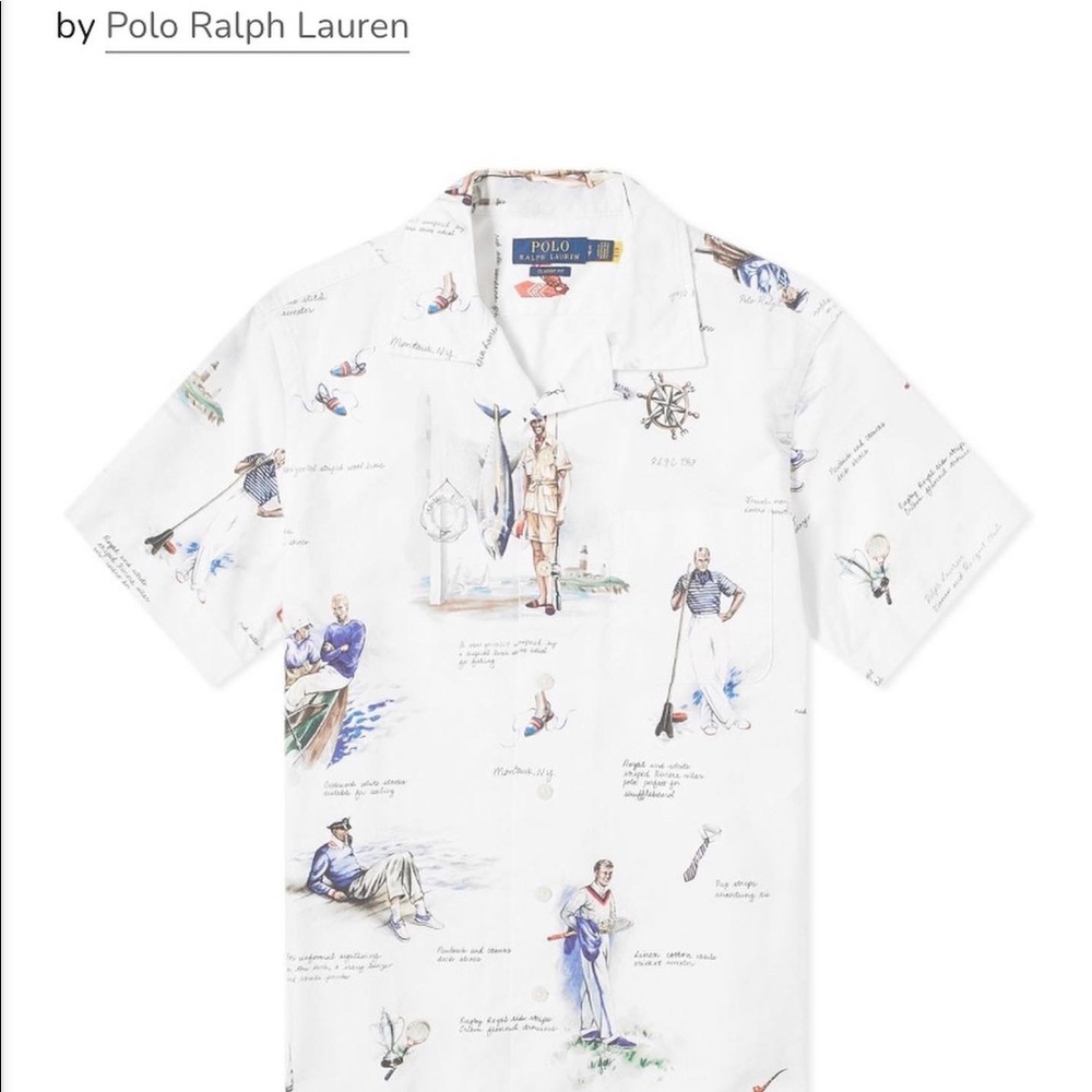Polo Ralph Lauren Camp , vacation , all over print shirt . NWT Size L . Rare